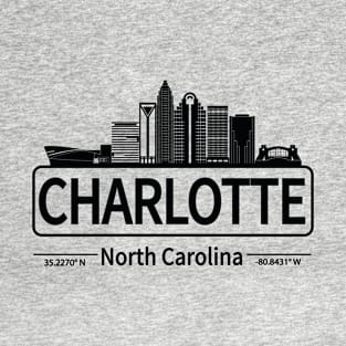 Charlotte North Carolina Skyline T-Shirt